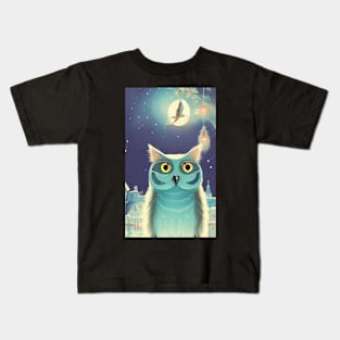 A Cat and An Owl Kids T-Shirt